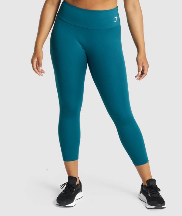 Damske Legíny Gymshark Training 7/8 Tyrkysové | GD2834706